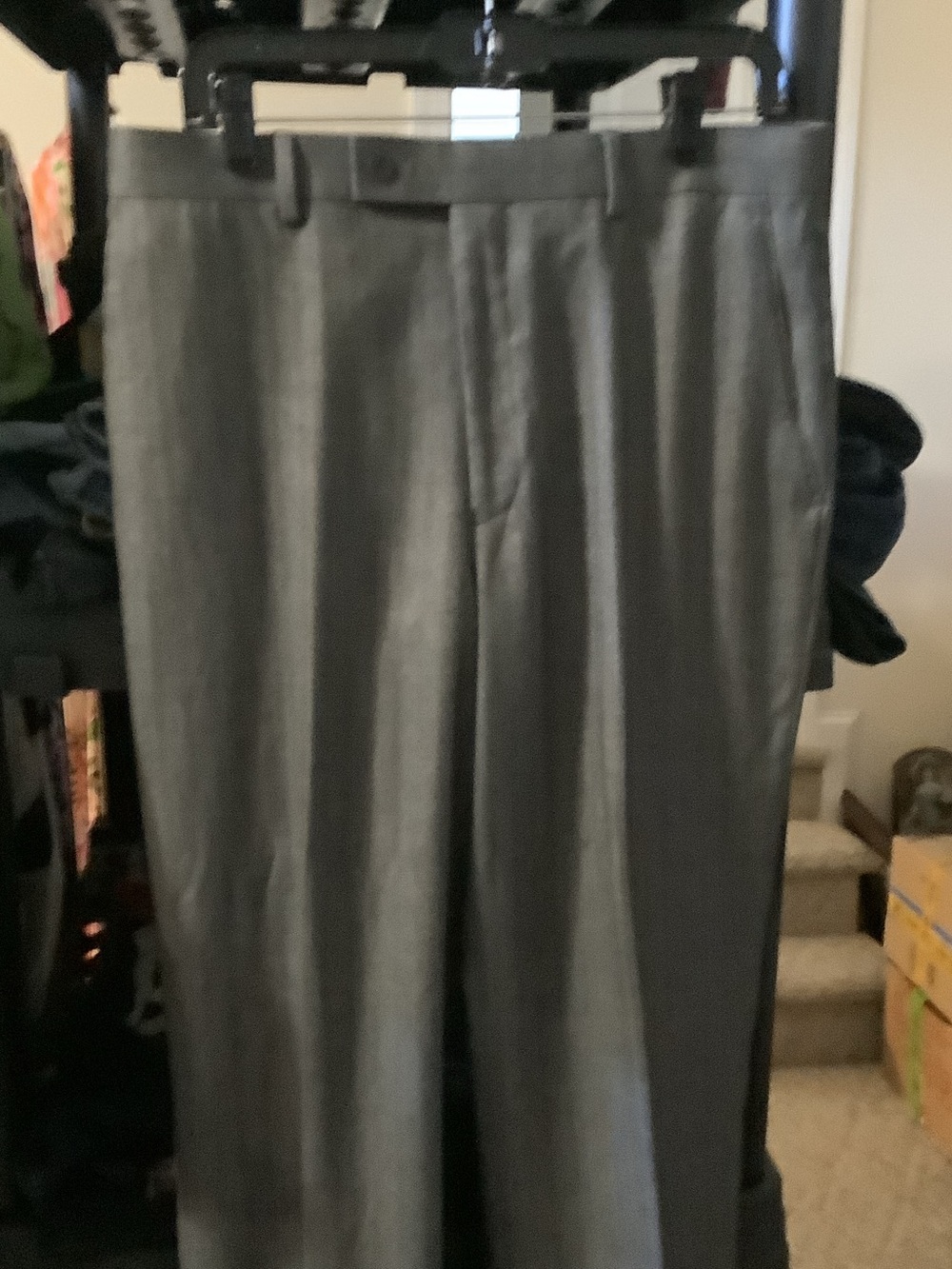 Alan Flusser gray herringbone Trouser Waistband, dressy‎